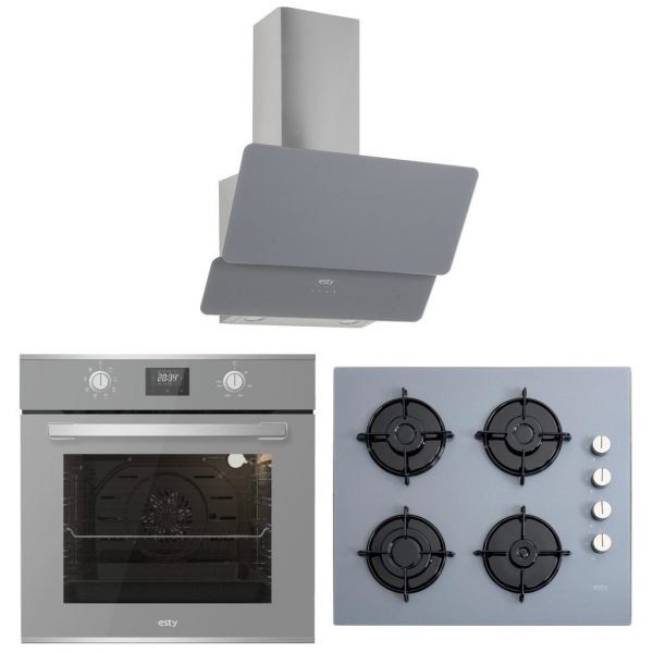 Esty AEF6605S01 - ACO5335S01 - 3471 Gri Cam Ankastre Set